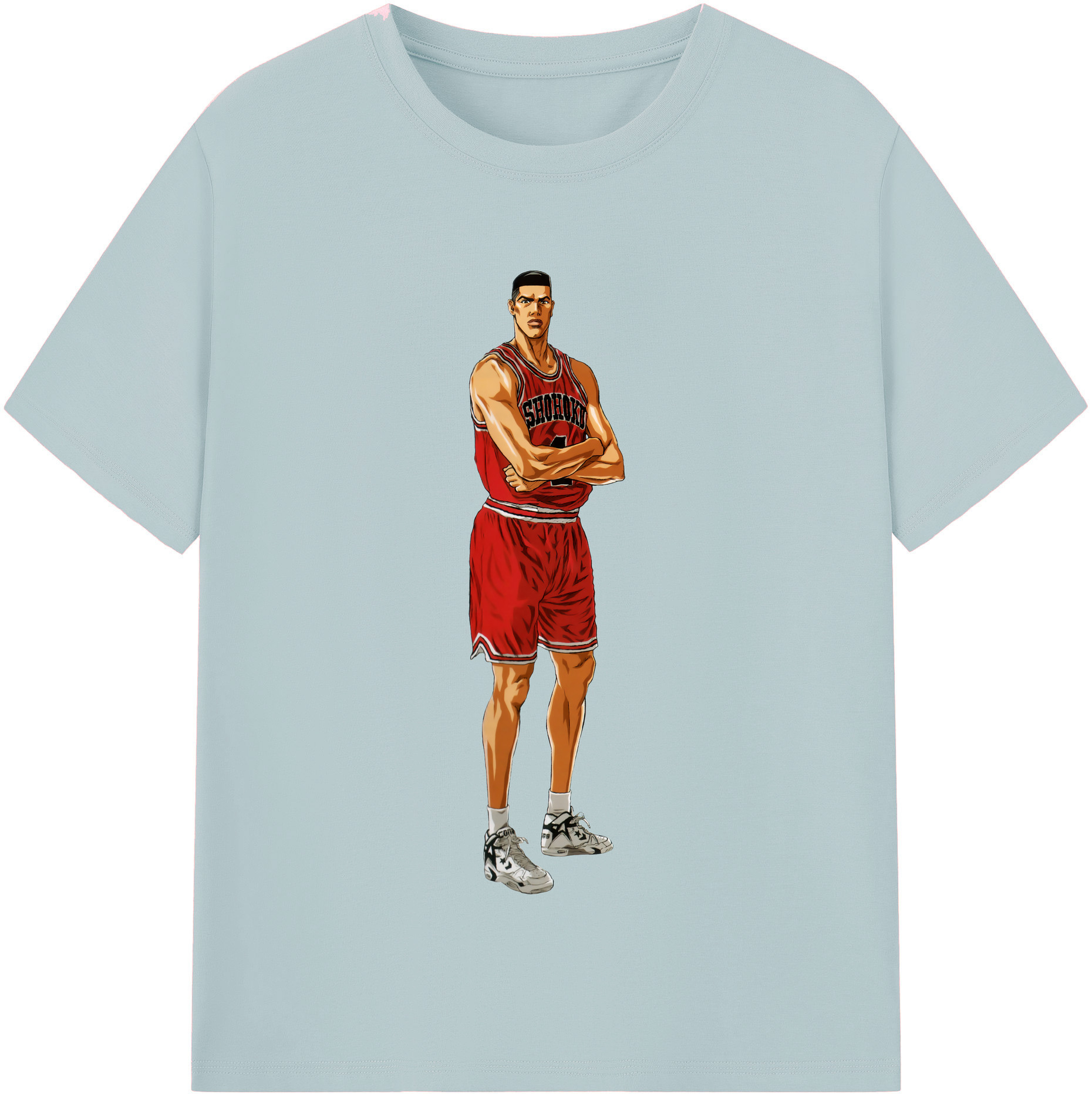 SLAM DUNK／スラムダンク 綿100％半袖Tシャツ（フロントプリント）